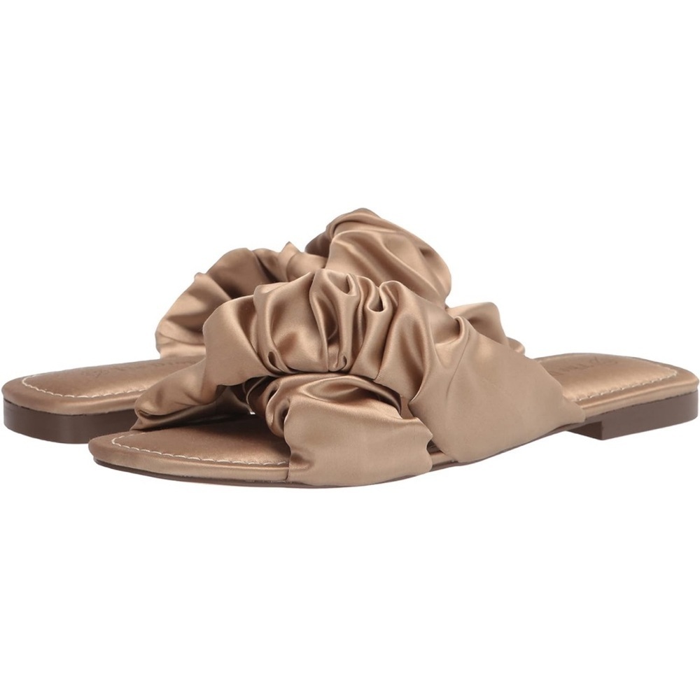 NIB The Drop Brianna Ruched Cross Strap Flat Sandal Size 9​​​